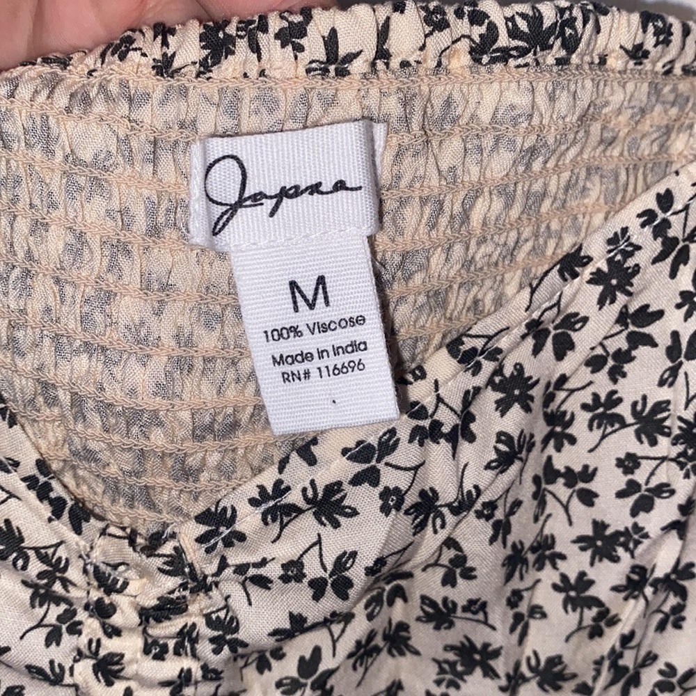 Japna floral crop top style as you want short sleeve drawstring pull - Picture 4 of 7